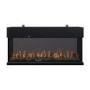 Black 40inch WiFi Enabled Inset Electric Media Wall Fireplace - AmberGlo