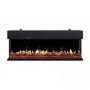 Black 60inch Inset Electric LCD Display Media Wall Fireplace - AmberGlo