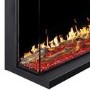 Black 60inch Inset Electric LCD Display Media Wall Fireplace - AmberGlo