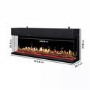 Black 60inch Inset Electric LCD Display Media Wall Fireplace - AmberGlo