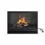 Black 31inch Inset Electric LCD Display Media Wall Fireplace - AmberGlo