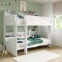 White Bunk Bed with Storage Shelves - Aire