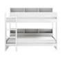 White Bunk Bed with Storage Shelves - Aire