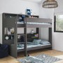 Grey Bunk Bed with Storage Shelves - Aire