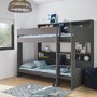 Grey Bunk Bed with Storage Shelves - Aire