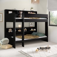 Black Bunk Bed with Storage Shelves - Aire