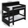 Black Bunk Bed with Storage Shelves - Aire