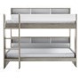 White and Oak Bunk Bed with Storage Shelves - Aire