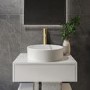 Matt White Round Countertop Basin 388mm - Alaska