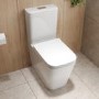 Close Coupled Rimless Closed Back Toilet with Soft Close Seat - Albi