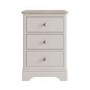 Tall Oak and Cream 3-Drawer Bedside Table - Alexander