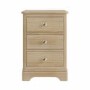 Tall Oak 3-Drawer Bedside Table - Alexander