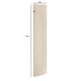 Pack of 2 Upholstered Wall-Mounted Headboard Panels in Beige Velvet - Alisha