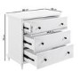 White Bobbin Chest of 3 Drawers - Alma