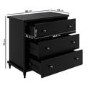 Black Bobbin Chest of 3 Drawers - Alma