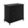 Black Bobbin Chest of 3 Drawers - Alma