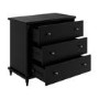 Black Bobbin Chest of 3 Drawers - Alma