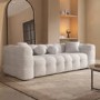 Cream Boucle 3 Seater Cloud Sofa - Alessia