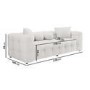 Cream Boucle 3 Seater Cloud Sofa - Alessia