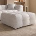 Large Cream Boucle Footstool - Alessia