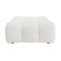 Large Cream Boucle Footstool - Alessia