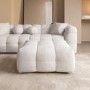 Large Cream Boucle Footstool - Alessia