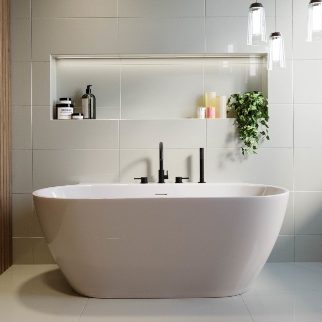 Freestanding Double Ended Back to Wall Bath 1500 x 770mm - Alto