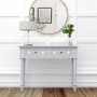 Grey Mirrored Boho Dressing Table with 2 Drawers - Alexis