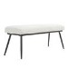 Large Cream Boucle Dining Bench - Seats 2 - Ally