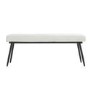 Large Cream Boucle Dining Bench - Seats 2 - Ally