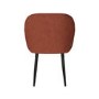 Set of 2 Burnt Orange Boucle Dining Chairs with Arms - Ally