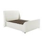 Cream Fabric Double Side-Lift Ottoman Bed - Amelia