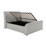 Grey Fabric Double Side-Lift Ottoman Bed - Amelia