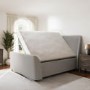 Grey Fabric Double Side-Lift Ottoman Bed - Amelia