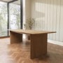 Large Oak Extendable Dining Table - 180-220cm - Seats 6 - 8 - Mia