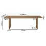 Extra Large Oak Dining Table - 240cm - Seats 10 - 12 - Mia