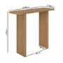 Slim & Narrow Oak Console Table - Mia