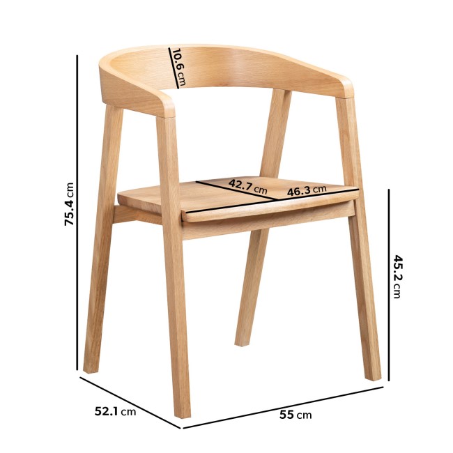 ALMOST PERFECT - Solid Oak Carver Dining Chair - Anders