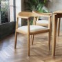 Brass Detail Oak Carver Dining Chair - Anders