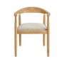 Brass Detail Oak Carver Dining Chair - Anders