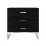 Black Chest of 3 Drawers - Kaia