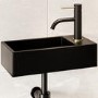 Black & Brass Cloakroom Mono Basin Mixer Tap - Arissa