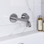 Chrome Wall Mounted Bath Tap - Arissa