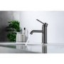 Gunmetal Grey Bath and Basin Tap Set with Basin Waste - Arissa