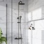 Gunmetal Grey Thermostatic Bar Mixer Shower with Slide Rail Kit & Hand Shower - Arissa