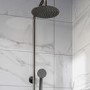 Gunmetal Grey Shower Bath and Basin Tap Set with Basin Waste - Arissa