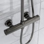 Gunmetal Grey Thermostatic Bar Mixer Shower with Slide Rail Kit & Hand Shower - Arissa