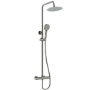 Gunmetal Grey Thermostatic Bar Mixer Shower with Slide Rail Kit & Hand Shower - Arissa