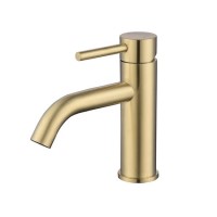 Brushed Brass Mono Basin Mixer Tap - Arissa