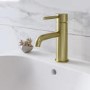 Brushed Brass Mono Basin Mixer Tap - Arissa